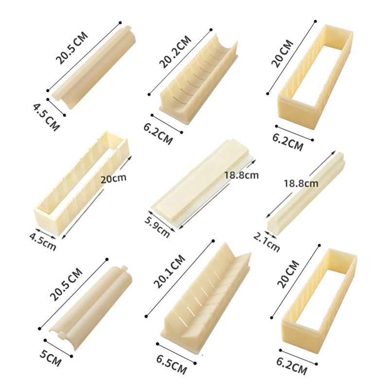 Sushi Making Kit - 3pcs/set Square Heart-shaped Sushi Making Tools