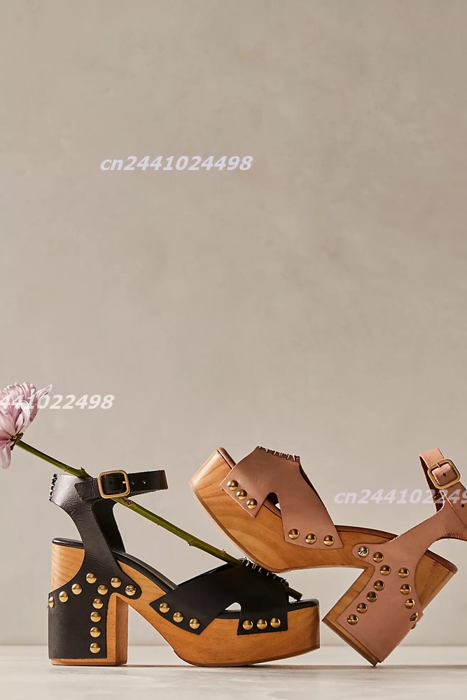 Women Chunky Block Wooden Heel - огляд і ціна Geta Wooden Sandal